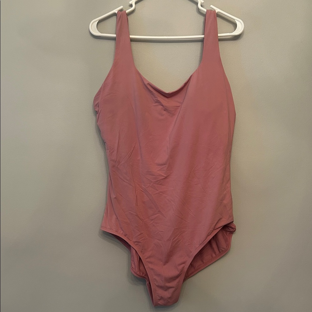 Calia by Carrie Underwood One Piece Swimsuit, Size 16, Dusty Pink